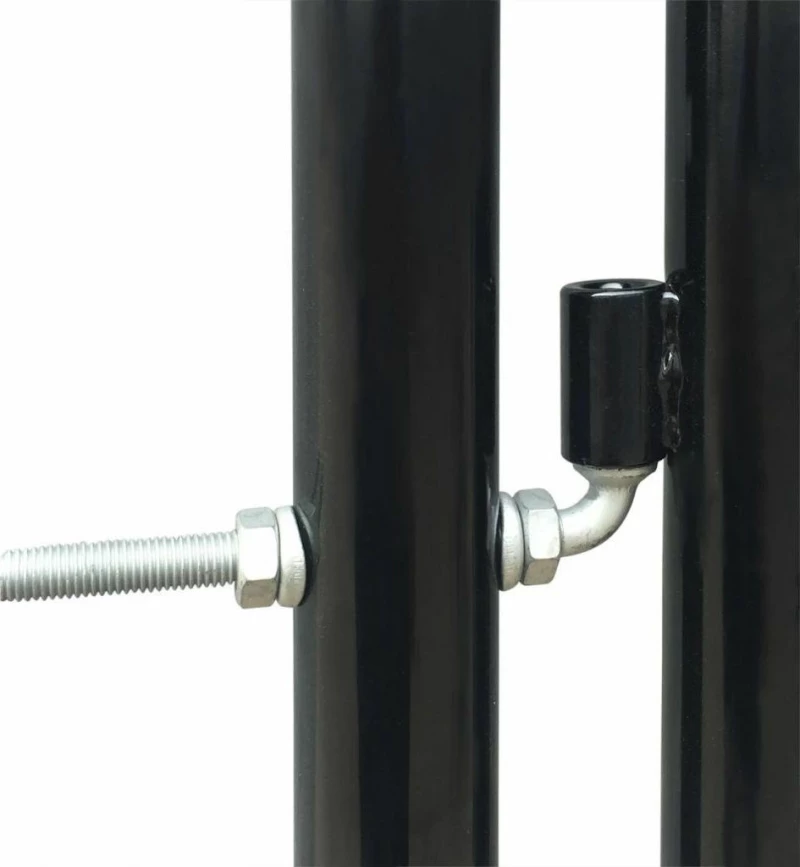 vidaXL Πόρτα Περίφραξης Μονή Μαύρη 175x100cm 141686