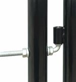 vidaXL Πόρτα Περίφραξης Μονή Μαύρη 175x100cm 141686