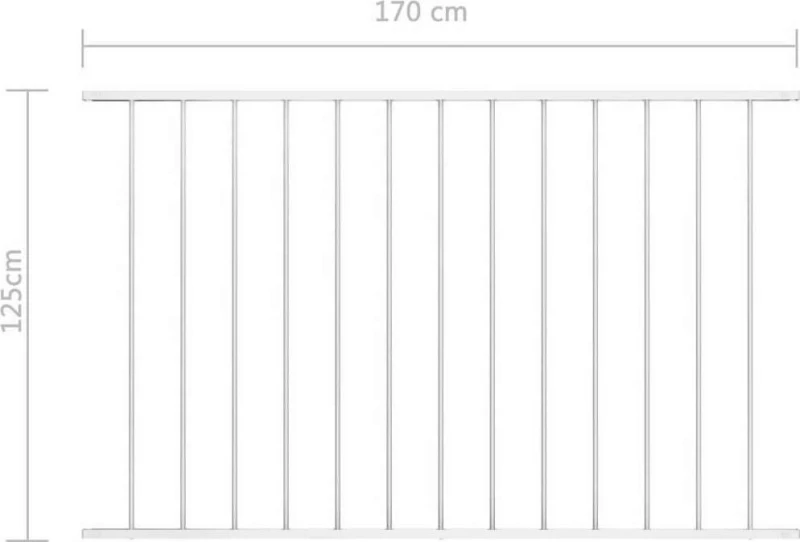 vidaXL Πάνελ Περίφραξης Λευκό 125x170cm 145226