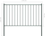 vidaXL Πάνελ Περίφραξης Ανθρακί 75x170cm 145212