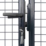 vidaXL Πόρτα Περίφραξης με Πλέγμα Γκρι 200x400cm 143379