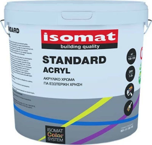 Isomat Standard Acryl Λευκό 9lt