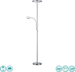 Trio Lighting Led Ackbar Φωτιστικό Δαπέδου Ασημί με Ύψος 182.5cm