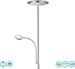 Trio Lighting Led Ackbar Φωτιστικό Δαπέδου Ασημί με Ύψος 182.5cm