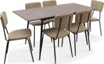 Τραπεζαρία Τania Επεκτεινόμενη 7τμχ 120x80cm