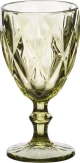 Cryspo Trio Ποτήρι Νερού Kare Γυάλινο Κολωνάτο Green 320ml 6τμχ