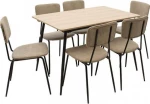 Τραπεζαρία Τania Επεκτεινόμενη 7τμχ 120x80cm