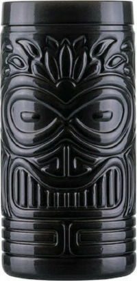 Uniglass Ποτήρι Κοκτέιλ/Ποτού Tiki Fiji Γυάλινο Μαύρο 500ml