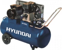 Αεροσυμπιεστής H100L Hyundai Με Δοχείο 100L 3Hp Με Ιμάντα Hyundai 67B06