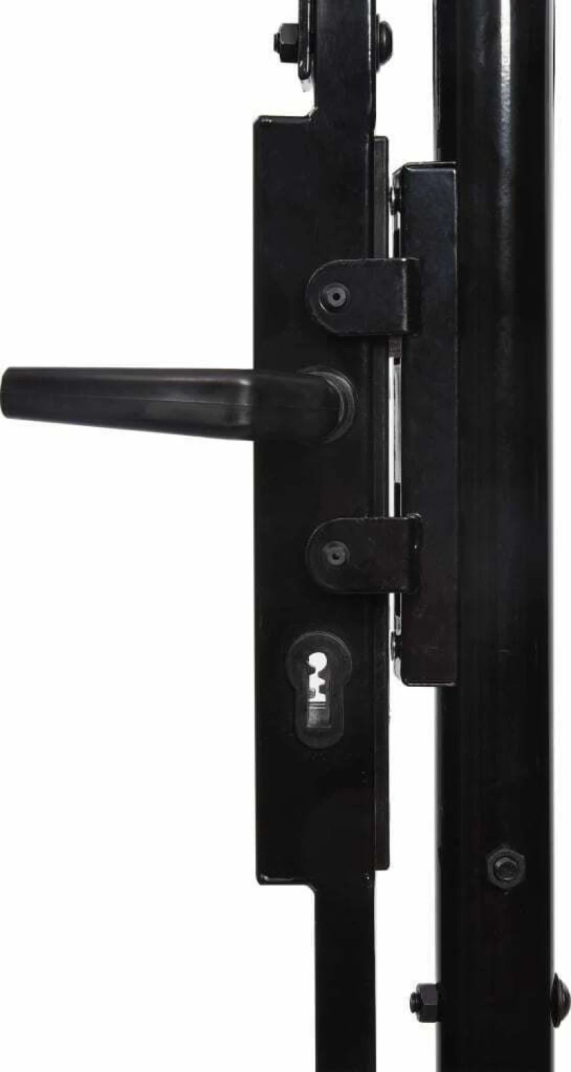 vidaXL Καγκελόπορτα Μονή με Ακίδες Μαύρη 175x100cm 145745