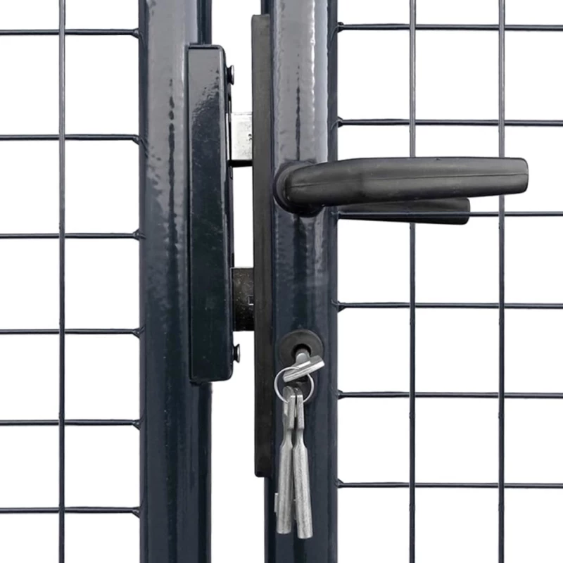 vidaXL Πόρτα Περίφραξης με Πλέγμα Γκρι 150x400cm 143377
