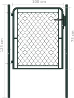 vidaXL Πόρτα Περίφραξης Κήπου Πράσινη 75x100cm 144402