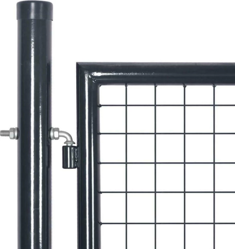vidaXL Πόρτα Περίφραξης με Πλέγμα Γκρι 100x289cm 143363