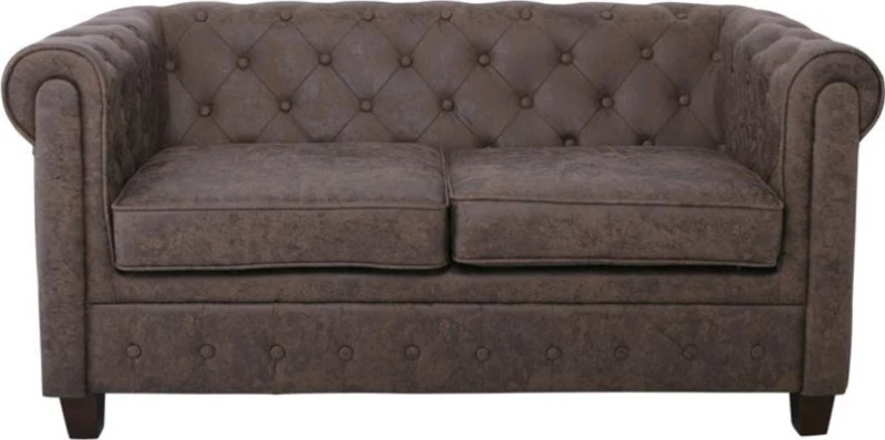 Chesterfield-W Διθέσιος Καναπές Antique Καφέ 153x82εκ.