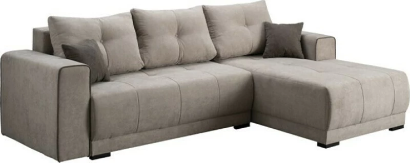 Figo Γωνιακός Καναπές Κρεβάτι Μπεζ - Καφέ 274x179εκ.