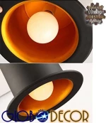 GloboStar Sherlock Κρεμαστό Φωτιστικό Μοντέρνο Μονόφωτο Μαύρο