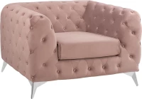 Πολυθρονα Albert T.Chesterfield Σαπιο Μηλο Βελουδο Hm3130.05 120Χ88Χ74Υεκ.