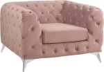 Πολυθρονα Albert T.Chesterfield Σαπιο Μηλο Βελουδο Hm3130.05 120Χ88Χ74Υεκ.