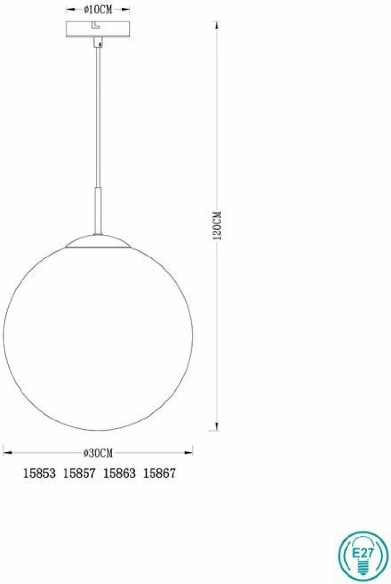 Globo Lighting Varus Κρεμαστό Φωτιστικό Μοντέρνο Μονόφωτο Καφέ