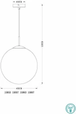 Globo Lighting Varus Κρεμαστό Φωτιστικό Μοντέρνο Μονόφωτο Καφέ