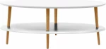 Τραπεζάκι Oval OVO1L White 110X70X45cm