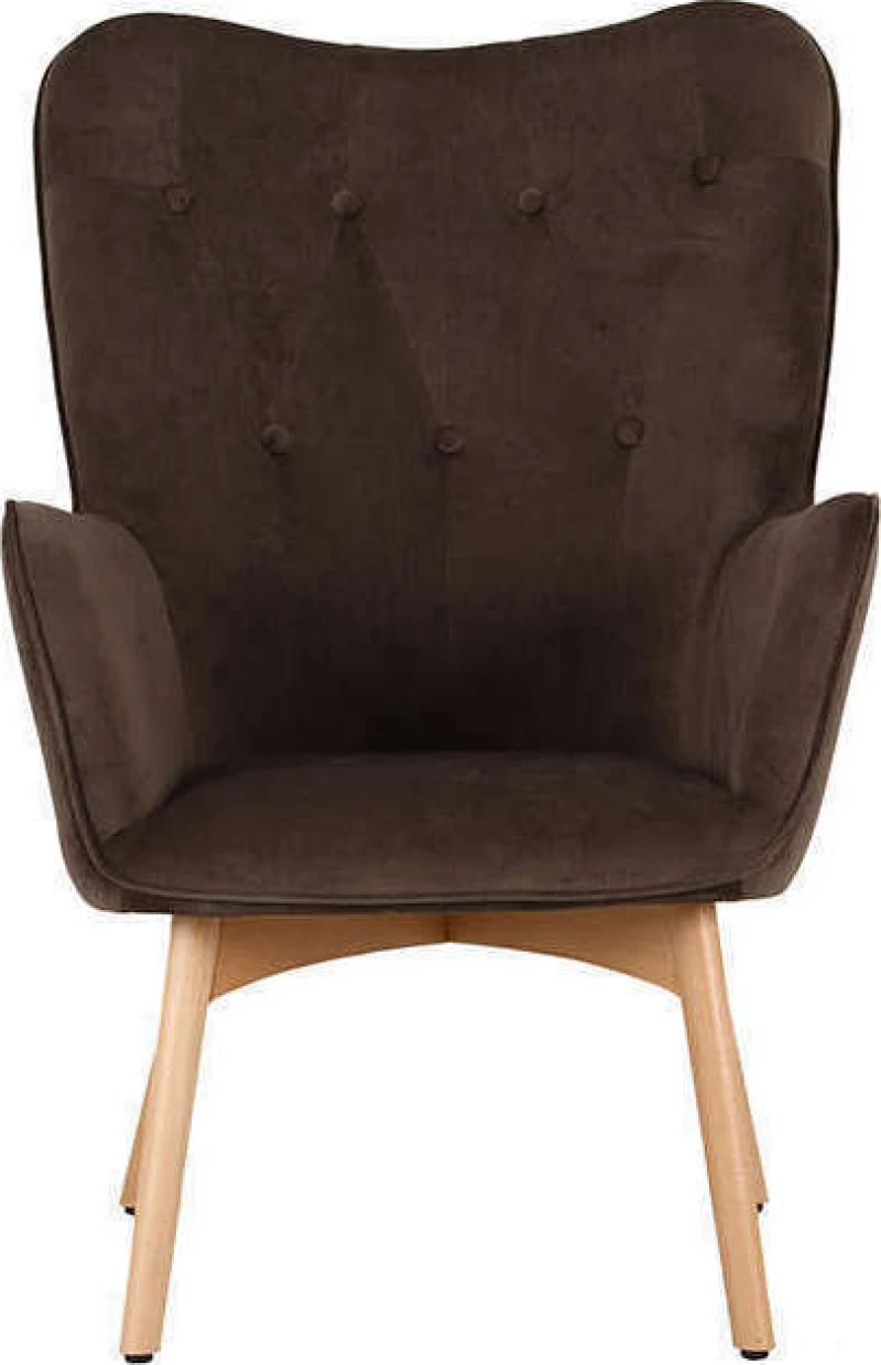 Πολυθρόνα 8009 67x72x97cm Brown 380-92-002