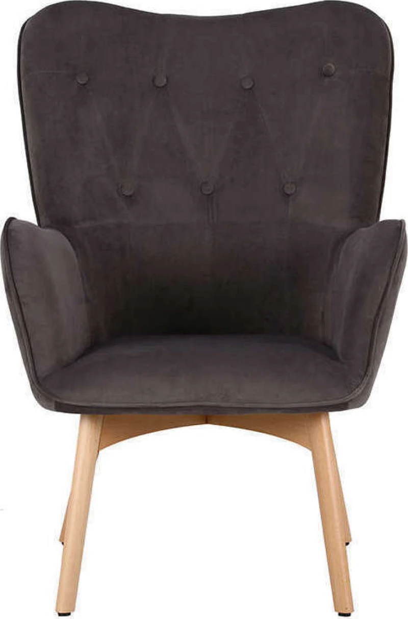 Πολυθρόνα 8009 67x72x97cm Grey 380-92-001