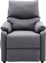 Πολυθρόνα Relax Ανοιχτό Γκρι Massage 322456