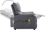 Πολυθρόνα Relax Ανοιχτό Γκρι Massage 322456