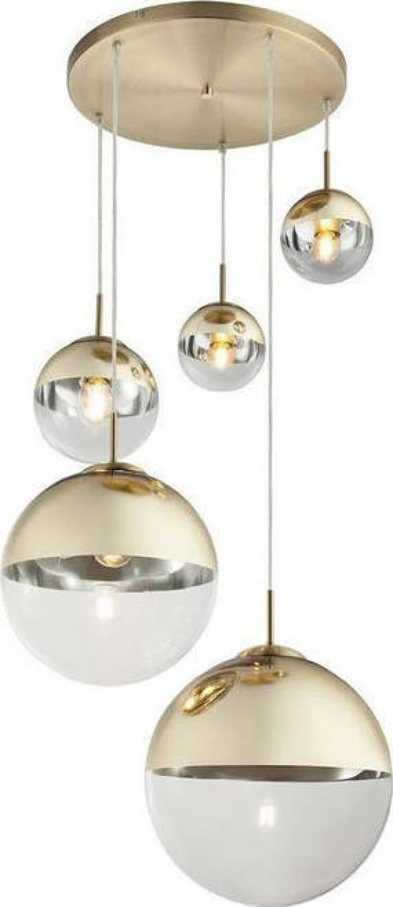Globo Lighting Varus Κρεμαστό Φωτιστικό Μοντέρνο Πολύφωτο Χρυσό