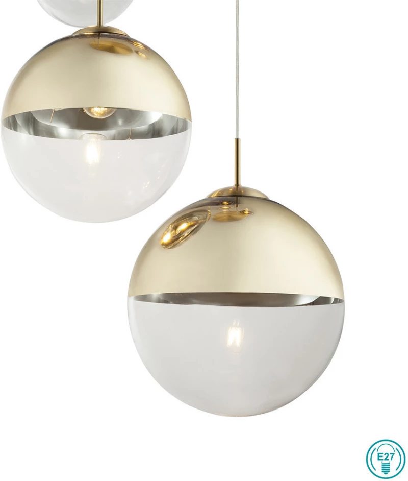 Globo Lighting Varus Κρεμαστό Φωτιστικό Μοντέρνο Πολύφωτο Χρυσό