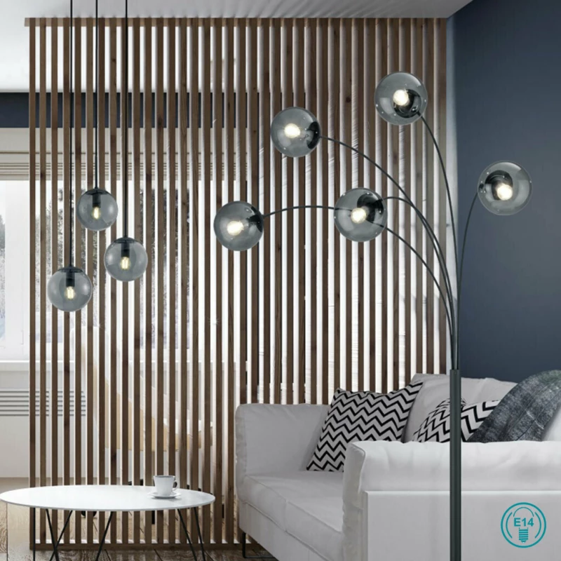 Trio Lighting Κρεμαστό Φωτιστικό Μοντέρνο Τρίφωτο Μαύρο