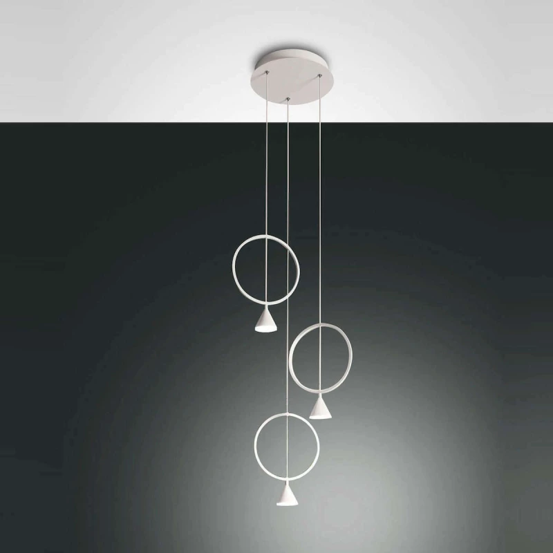 Fabas Luce Sirio Κρεμαστό Φωτιστικό Μοντέρνο Τρίφωτο Λευκό