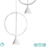 Fabas Luce Sirio Κρεμαστό Φωτιστικό Μοντέρνο Τρίφωτο Λευκό