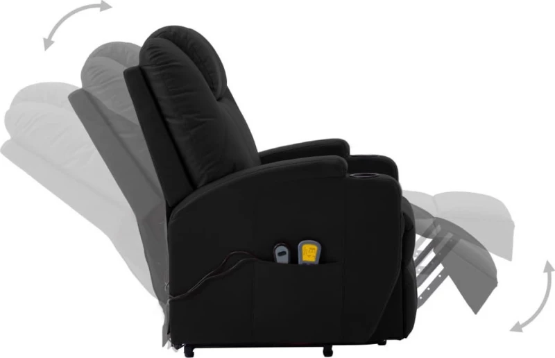 Πολυθρόνα Relax Μαύρη Massage 289757