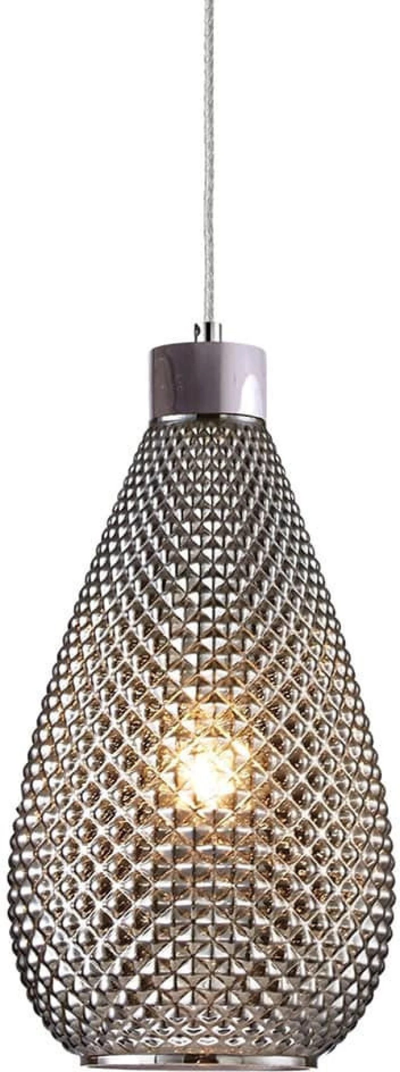Home Lighting Κρεμαστό Φωτιστικό Μοντέρνο Μονόφωτο Γκρι