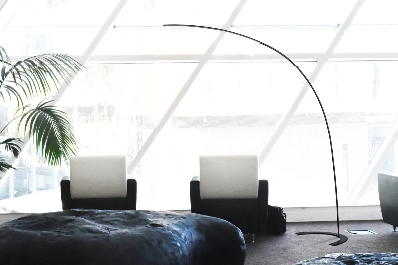 Trio Lighting Shanghai Φωτιστικό Δαπέδου Μαύρο με Ύψος 210cm