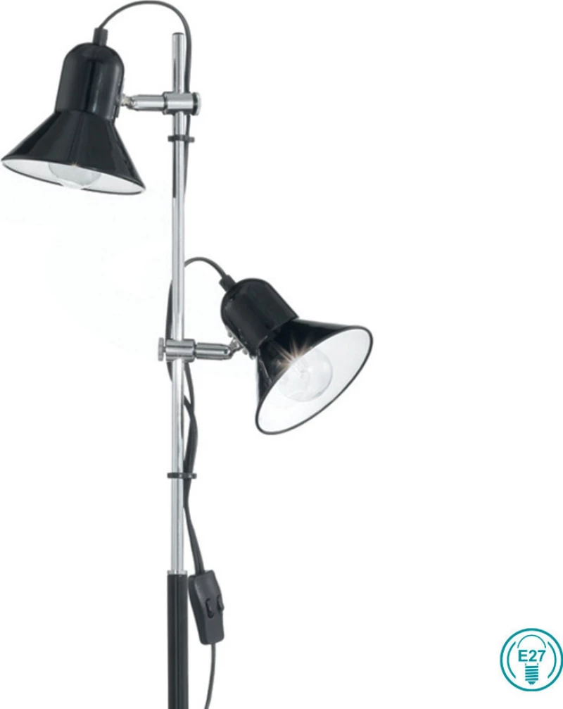 Ideal Lux Polly PT2 Φωτιστικό Δαπέδου Μαύρο με Ύψος 154cm