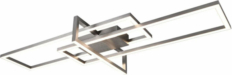 Trio Lighting Salinas Πλαφονιέρα Οροφής Ασημί από Μέταλλο Νίκελ Ματ