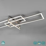 Trio Lighting Salinas Πλαφονιέρα Οροφής Ασημί από Μέταλλο Νίκελ Ματ