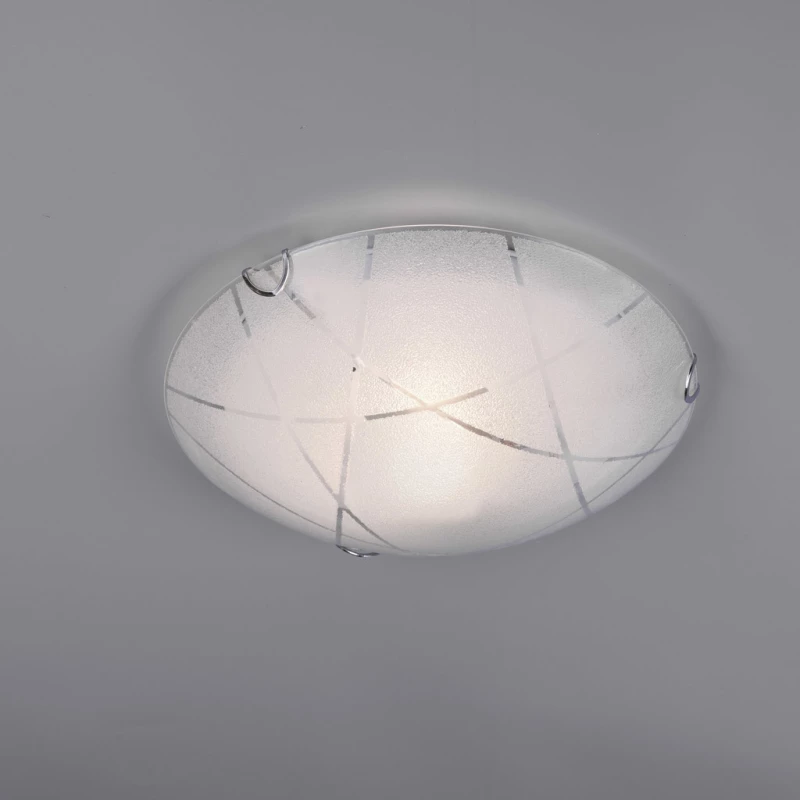 Trio Lighting Sandrina Πλαφονιέρα Οροφής Λευκή από Γυαλί