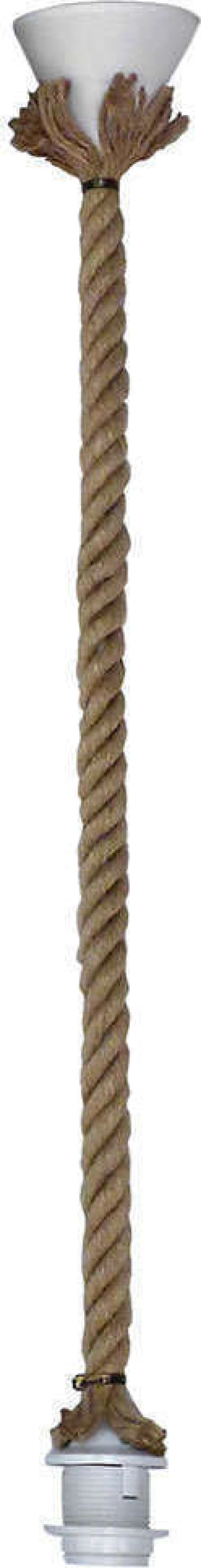 Heronia Rope Ring UT-White Κρεμαστό Φωτιστικό Κλασικό Ανάρτηση Καφέ