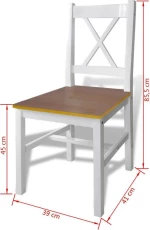 vidaXL Σετ Τραπεζαρίας 5 Τεμαχίων Καφέ / Λευκό