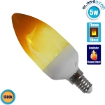 GloboStar Λάμπα LED για Ντουί E14 Θερμό Λευκό 450lm