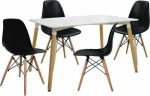 Σετ Τραπεζαρια 5Τ Τραπεζι 120X80X73 Cm Μαυρες Fb910080.02