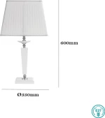Ondaluce Cherub Πορτατίφ με Λευκό Καπέλο και Διάφανη Βάση