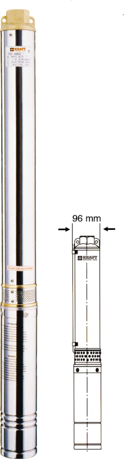 Kraft-63533 Υποβρύχια Αντλία 4Kwp-200/18T