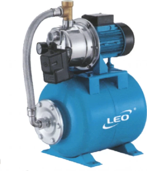Πιεστικό Νερού Lepono Leo Group Inox Ajm75Sa5 (1Hp) Με Δοχείο 25Lt Οριζόντιο