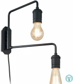 Ideal Lux Triumph AP2 Φωτιστικό Τοίχου Μαύρο Black