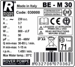 Rover Pompe BE-M 30 030000